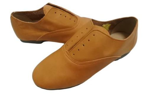 【momo MO-4 ブラウン】スニーカー風靴紐なし柔らか本革スリッポンシューズ